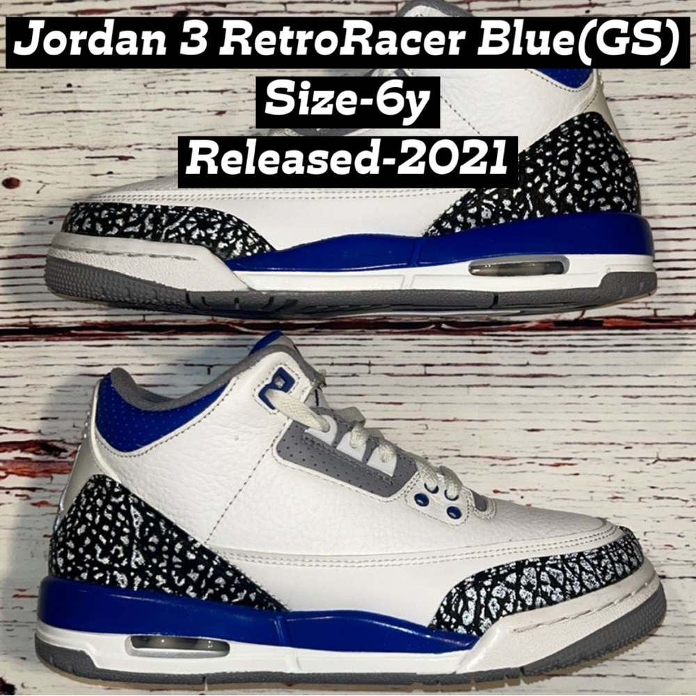 Jordan 3 Retro
Racer Blue (GS)•Size-6y•LikeNew•W/OG Box price firm